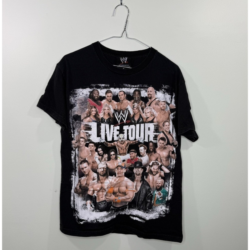 WWE Live Tour I WAS THERE Smackdown‎ Raw Black T-shirt Undertaker Cena Triple H